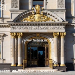 Elegant Hotel Main Gate Design with Artistic Finish No-10874