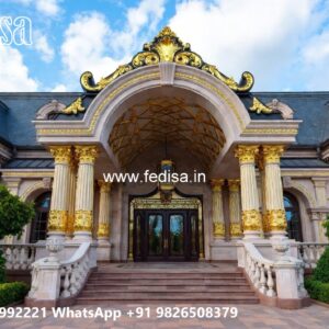 Hotel Main Gate Design with Decorative Metalwork No-10880