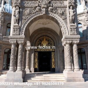 Luxury Hotel Front Gate Design with Glass Panels No-10889