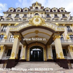 Contemporary Hotel Elevation Design with Luxury Style No-10904