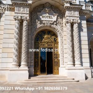 Hotel Elevation Design with Premium Exterior Finish No-10918